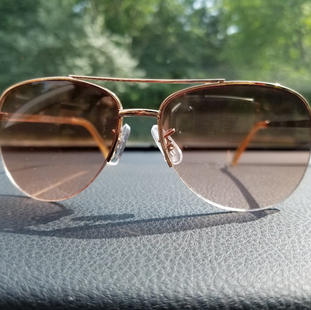 Rose Gold Fossil Aviators